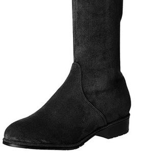 Kaitlyn Pan over the knee suede black boots